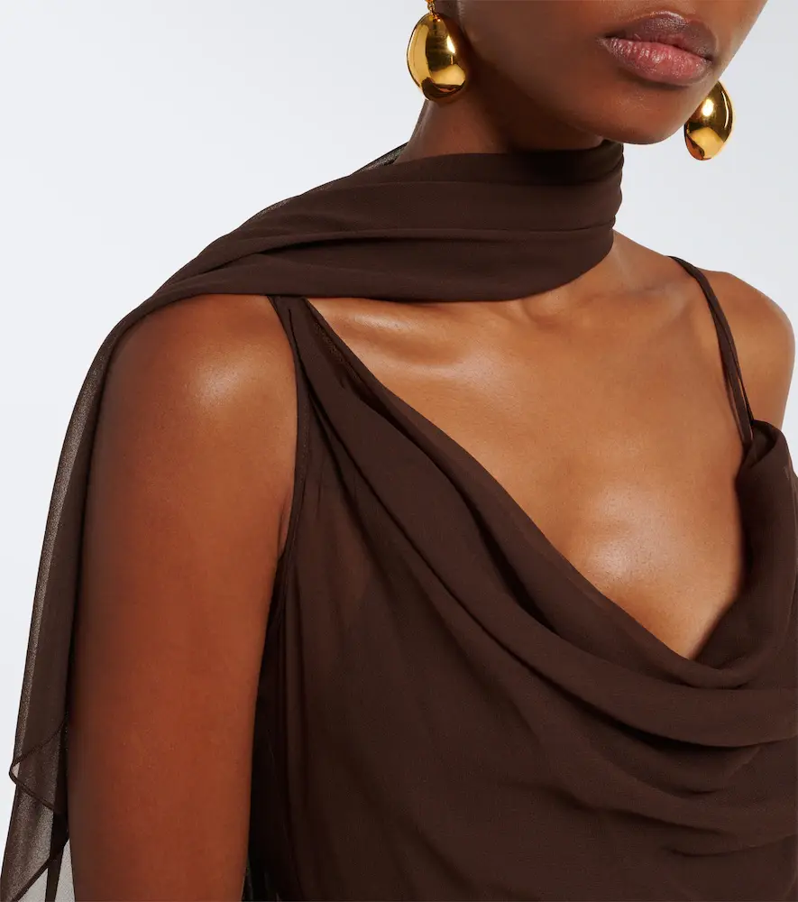 BLUMARINE Scarf-detail draped gown | Thumbnail 5 BLUMARINE Scarf-detail draped gown | Thumbnail 5