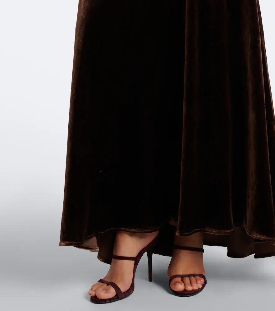 Rixo Emory lace-trimmed velvet maxi dress | Thumbnail 5
