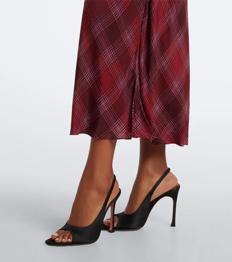 Rixo Iggy lace-trimmed plaid midi dress | Thumbnail 4 Rixo Iggy lace-trimmed plaid midi dress | Thumbnail 4