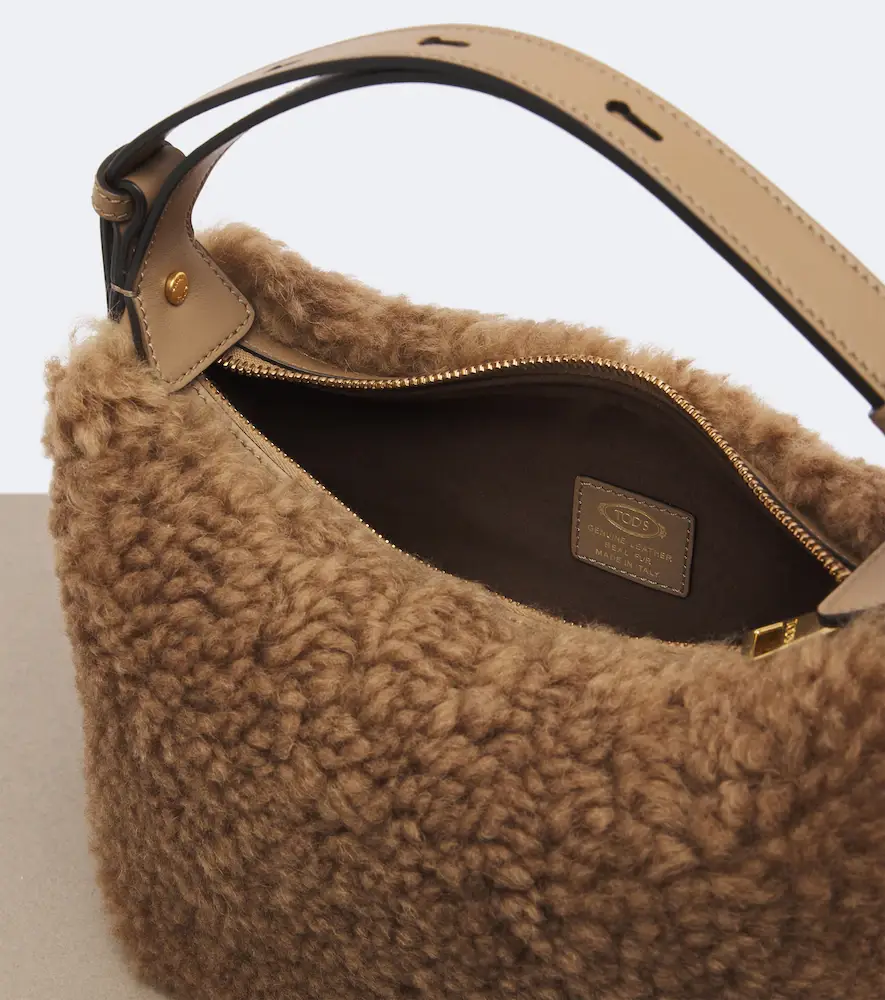 Tod's Metal Dots Mini shearling top-handle bag | Thumbnail 3 Tod's Metal Dots Mini shearling top-handle bag | Thumbnail 3