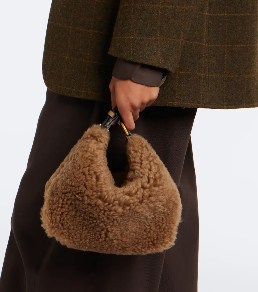 Tod's Metal Dots Mini shearling top-handle bag | Thumbnail 5 Tod's Metal Dots Mini shearling top-handle bag | Thumbnail 5