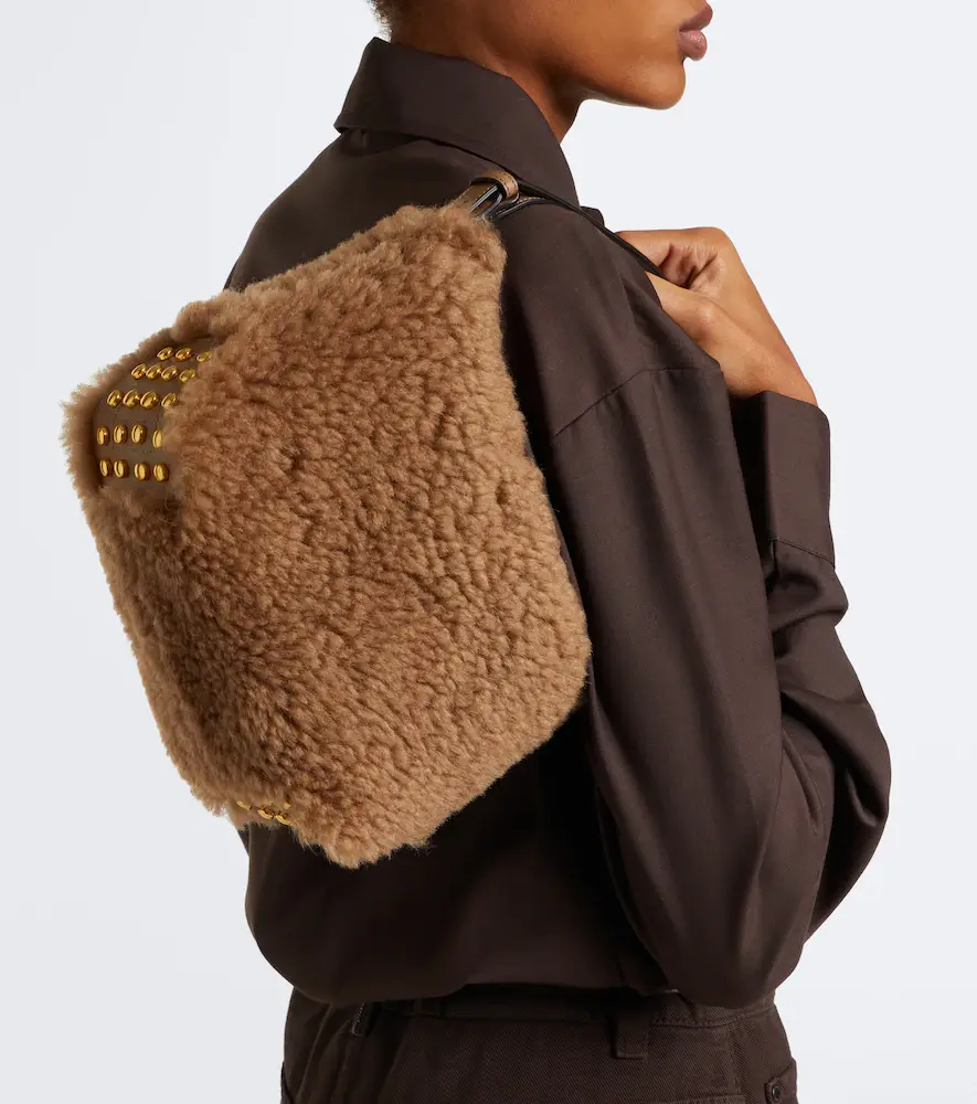 Tod's Metal Dots Mini shearling top-handle bag | Thumbnail 7 Tod's Metal Dots Mini shearling top-handle bag | Thumbnail 7