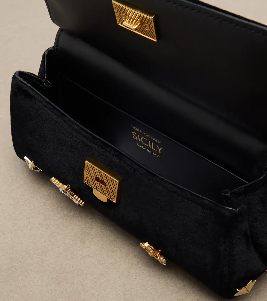 Dolce & Gabbana Sicily Small velvet top-handle bag | Thumbnail 2 Dolce & Gabbana Sicily Small velvet top-handle bag | Thumbnail 2