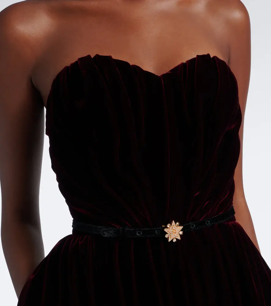 Dolce & Gabbana Embellished velvet belt | Thumbnail 3