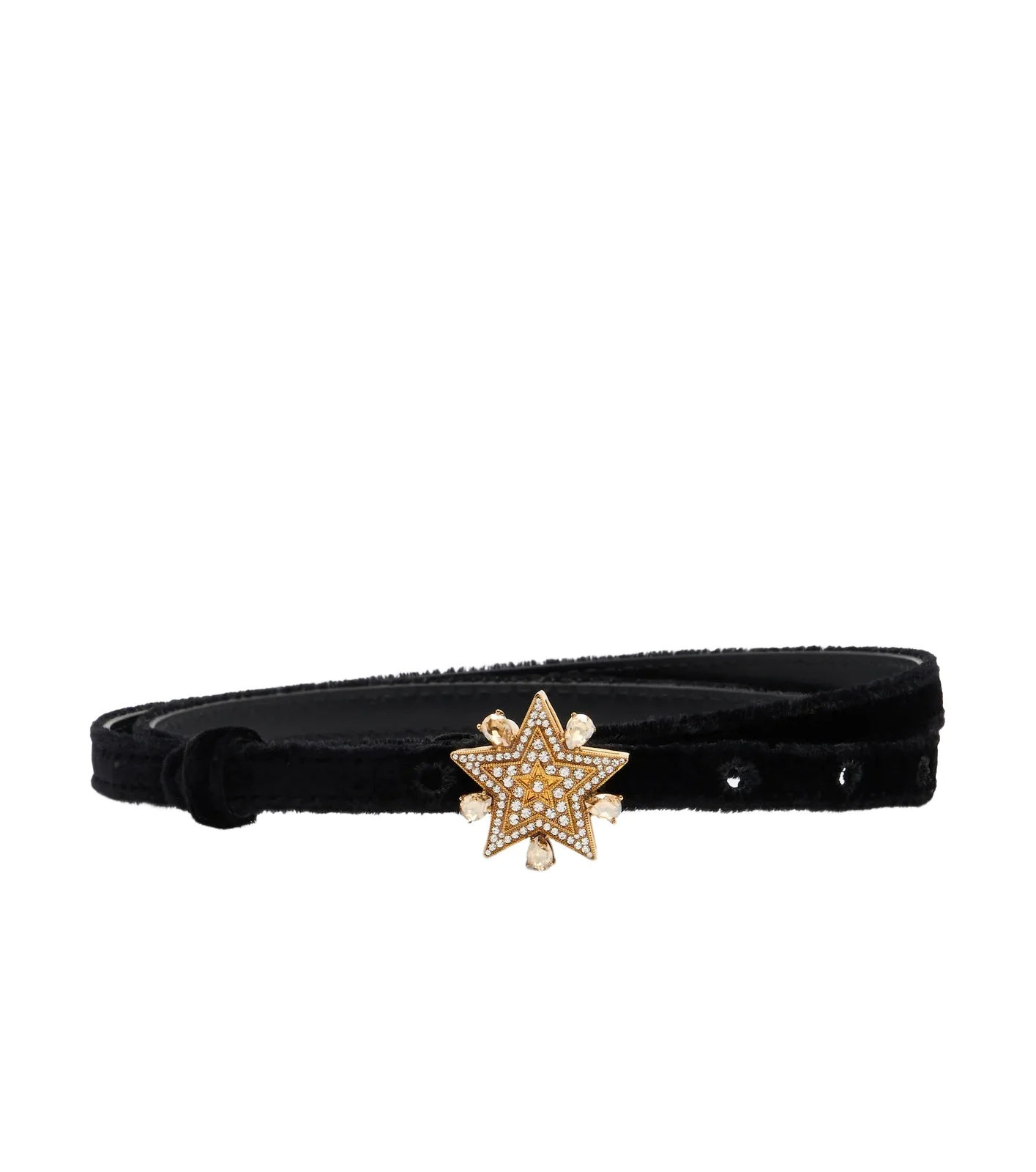 Dolce & Gabbana Embellished velvet belt