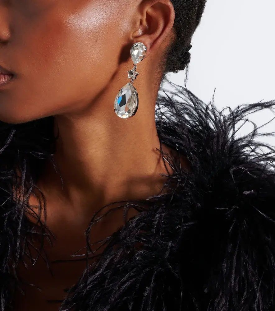 Dolce & Gabbana Crystal-embellished clip-on earrings | Thumbnail 5 Dolce & Gabbana Crystal-embellished clip-on earrings | Thumbnail 5