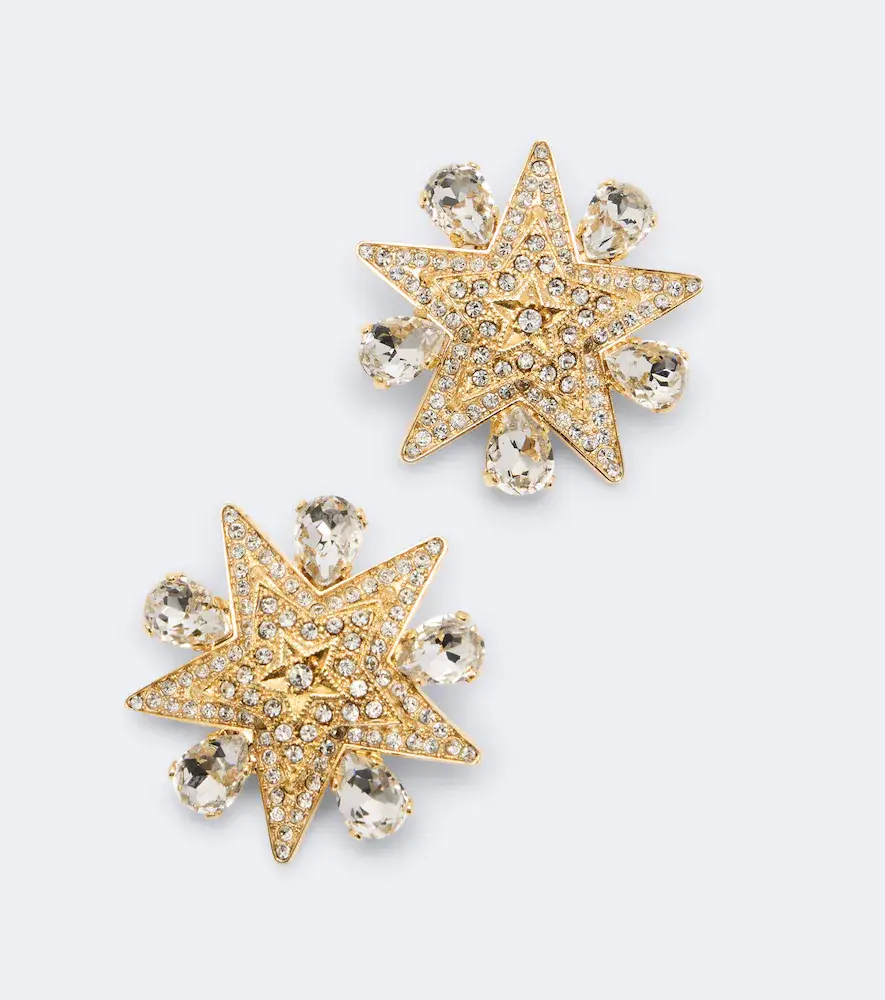 Dolce & Gabbana Starbust crystal-embellished clip-on earrings | Thumbnail 2 Dolce & Gabbana Starbust crystal-embellished clip-on earrings | Thumbnail 2
