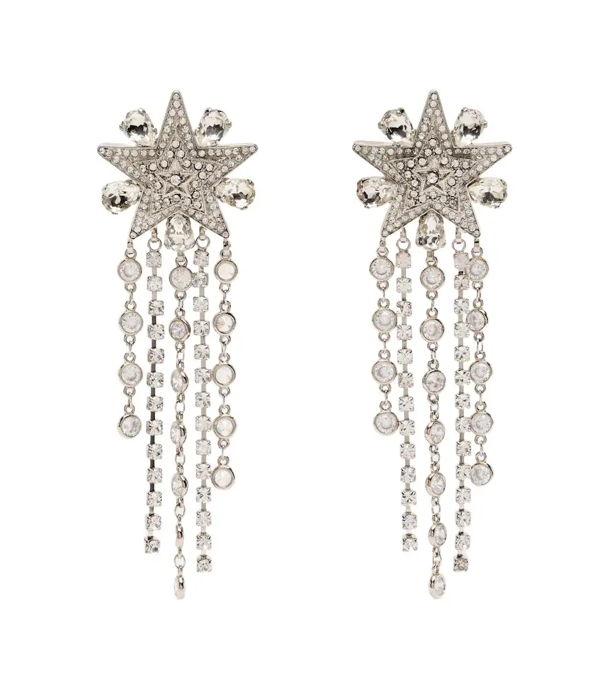 Dolce & Gabbana Star embellished clip-on drop earrings