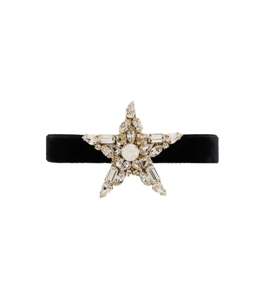 Dolce & Gabbana Star embellished velvet choker