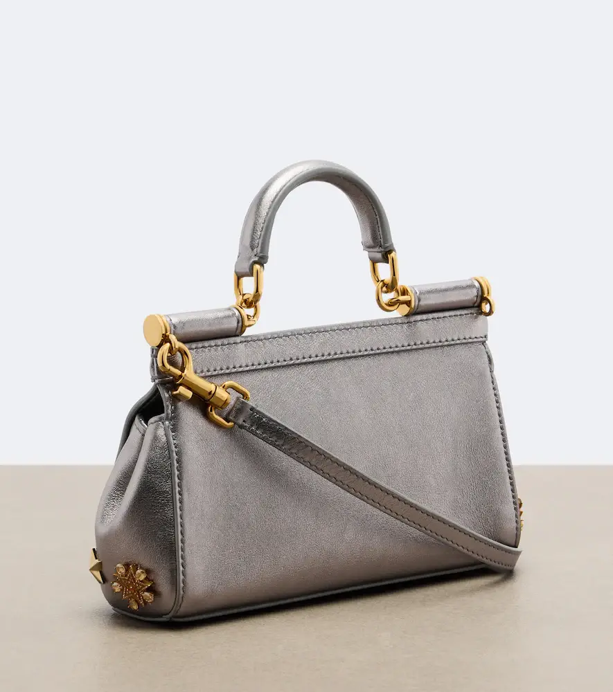 Dolce & Gabbana Sicily Small embellished leather top-handle bag | Thumbnail 2 Dolce & Gabbana Sicily Small embellished leather top-handle bag | Thumbnail 2
