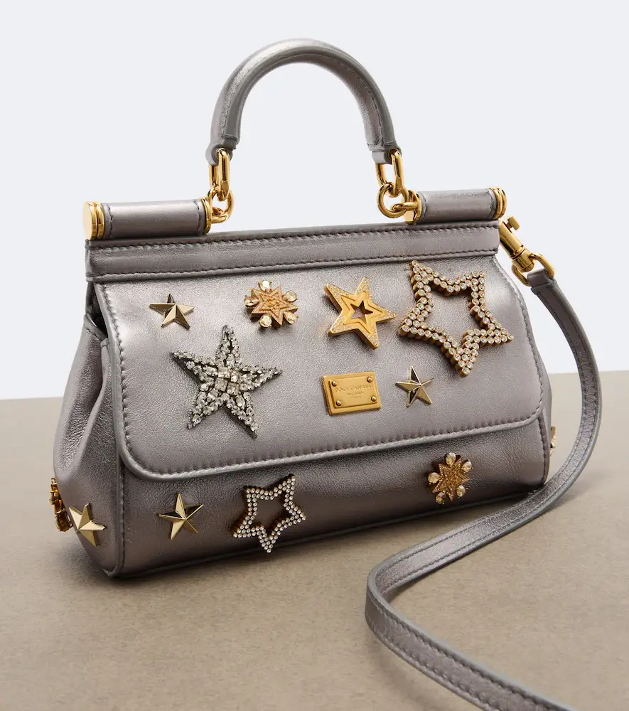Dolce & Gabbana Sicily Small embellished leather top-handle bag | Thumbnail 3 Dolce & Gabbana Sicily Small embellished leather top-handle bag | Thumbnail 3