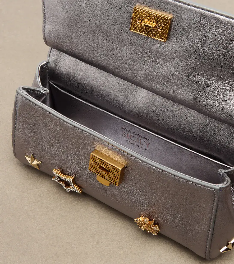 Dolce & Gabbana Sicily Small embellished leather top-handle bag | Thumbnail 4 Dolce & Gabbana Sicily Small embellished leather top-handle bag | Thumbnail 4