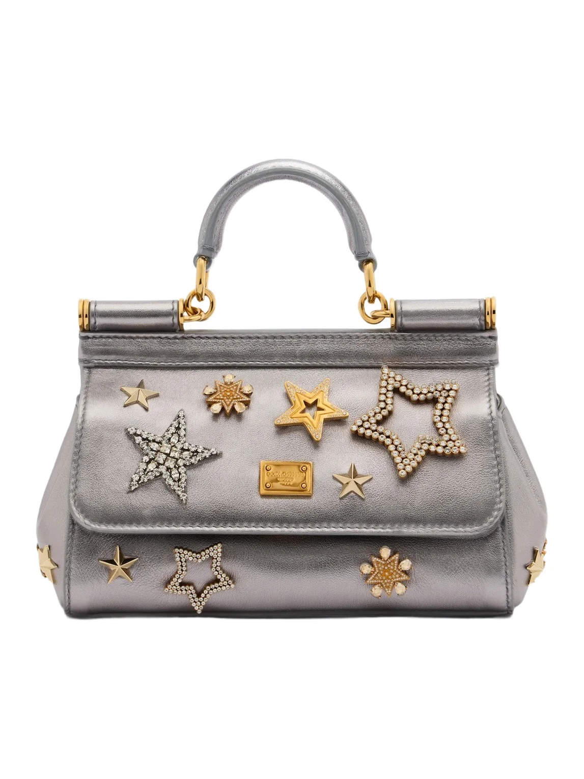 Sicily Small embellished leather top-handle bag Sicily Small embellished leather top-handle bag