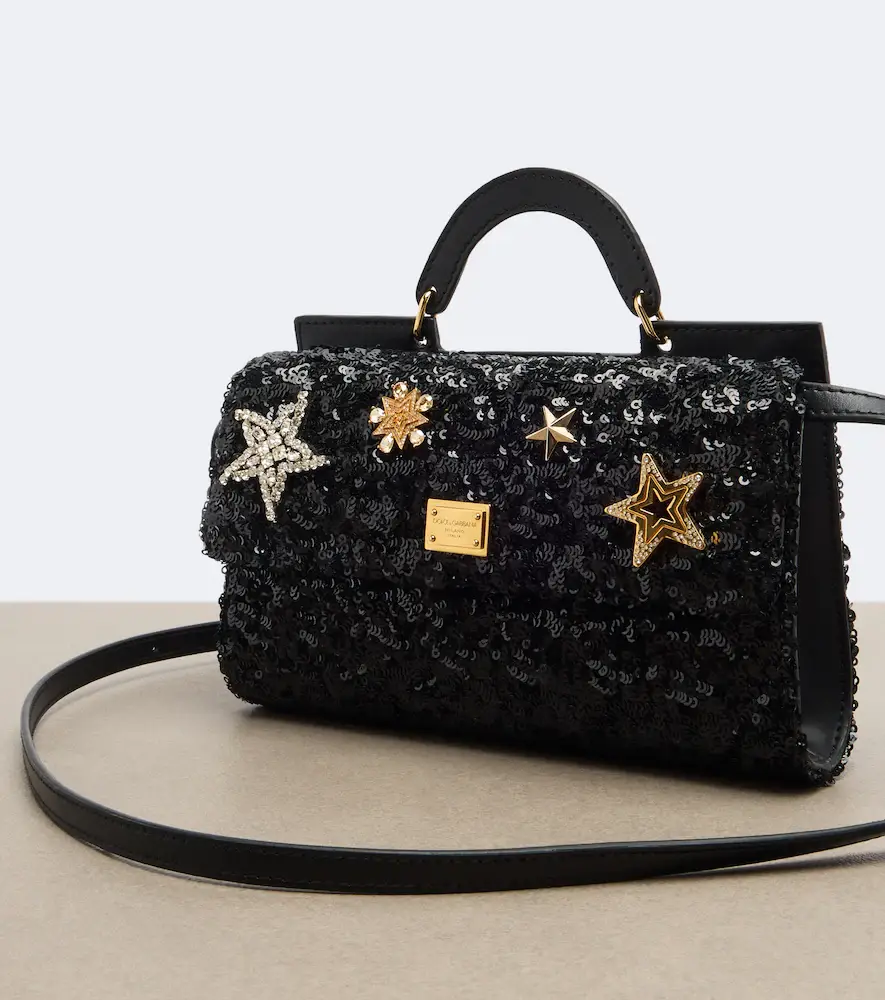 Dolce & Gabbana Sicily Mini sequined top-handle bag | Thumbnail 3 Dolce & Gabbana Sicily Mini sequined top-handle bag | Thumbnail 3