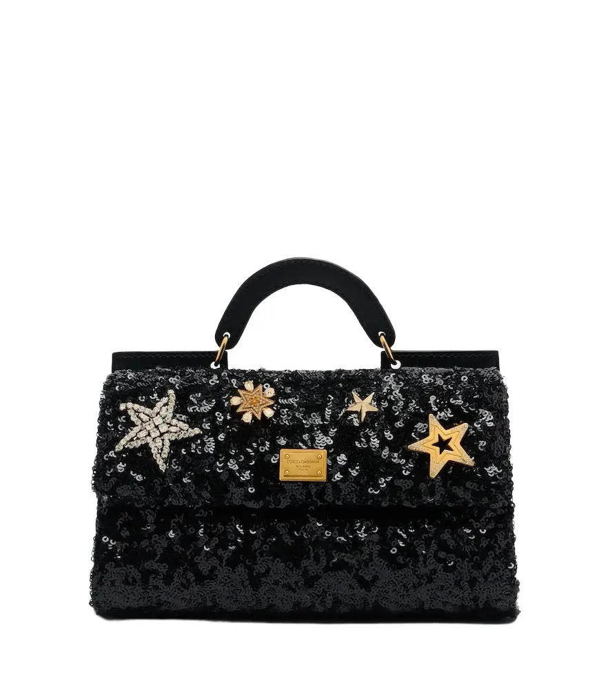 Sicily Mini sequined top-handle bag Sicily Mini sequined top-handle bag
