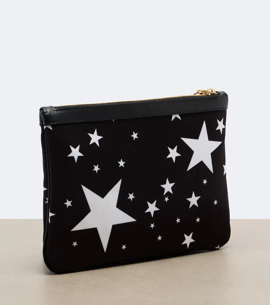 Dolce & Gabbana Printed leather-trimmed satin pouch | Thumbnail 3