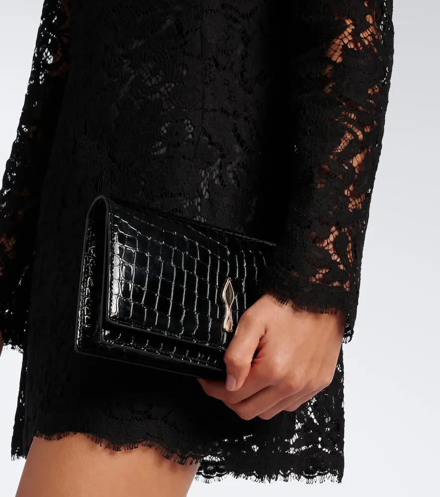Christian Louboutin Bettina croc-effect patent leather clutch | Thumbnail 6 Christian Louboutin Bettina croc-effect patent leather clutch | Thumbnail 6