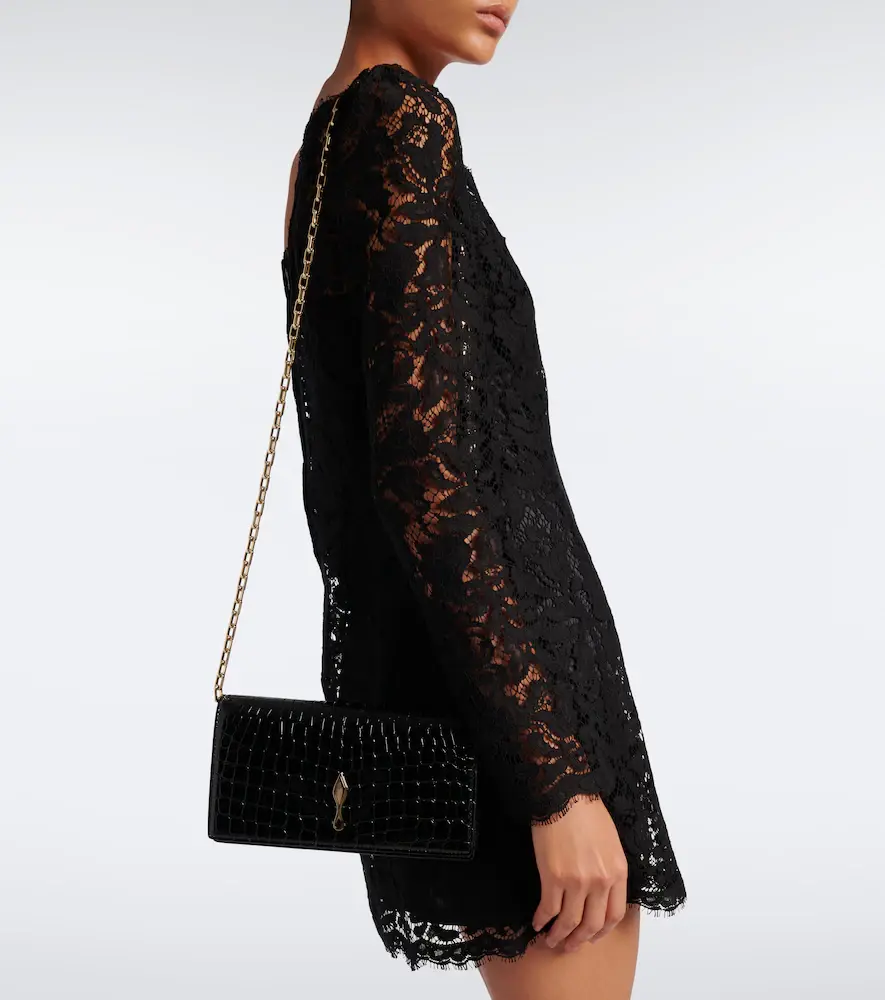 Christian Louboutin Bettina croc-effect patent leather clutch | Thumbnail 7 Christian Louboutin Bettina croc-effect patent leather clutch | Thumbnail 7