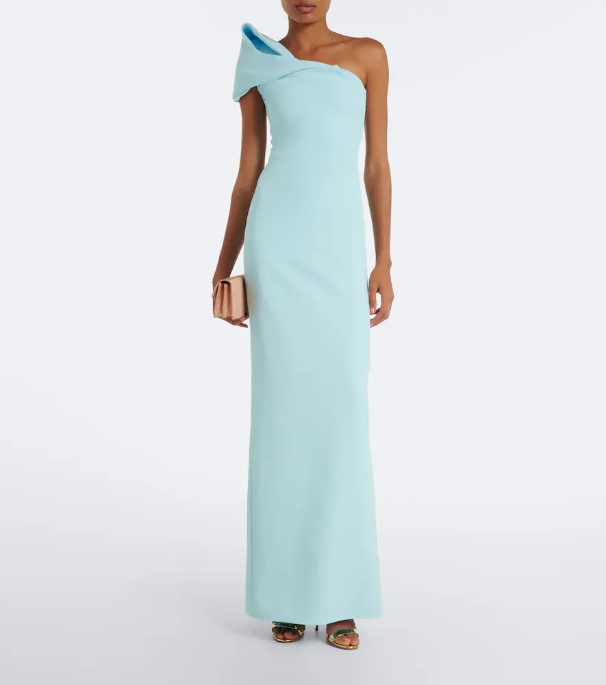 Safiyaa Blanchette one-shoulder crêpe gown | Thumbnail 4 Safiyaa Blanchette one-shoulder crêpe gown | Thumbnail 4