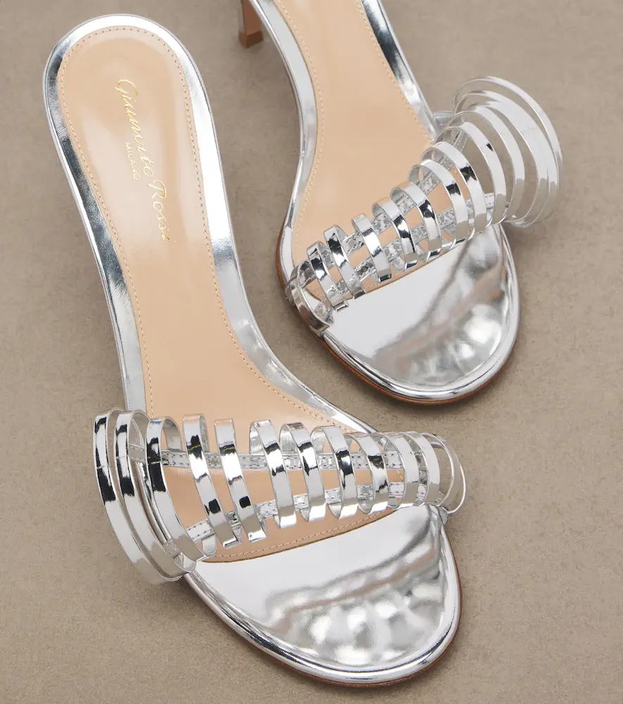 Gianvito Rossi Metallic leather mules | Thumbnail 2