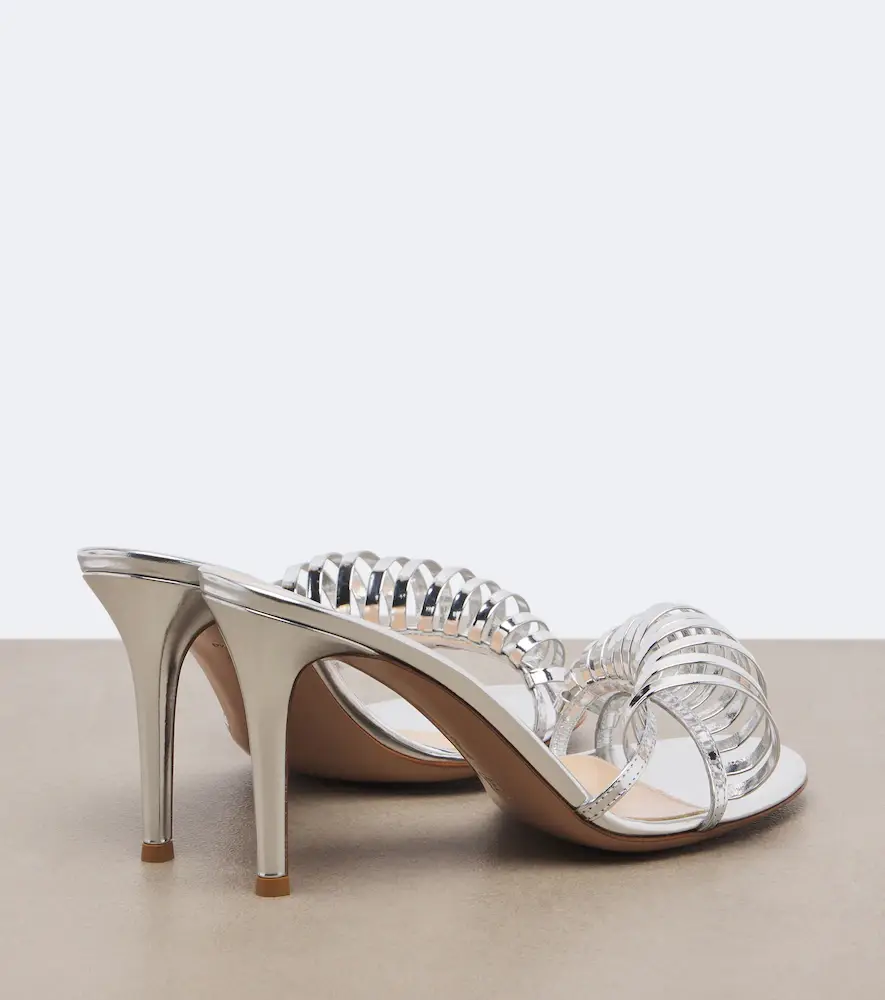 Gianvito Rossi Metallic leather mules | Thumbnail 3
