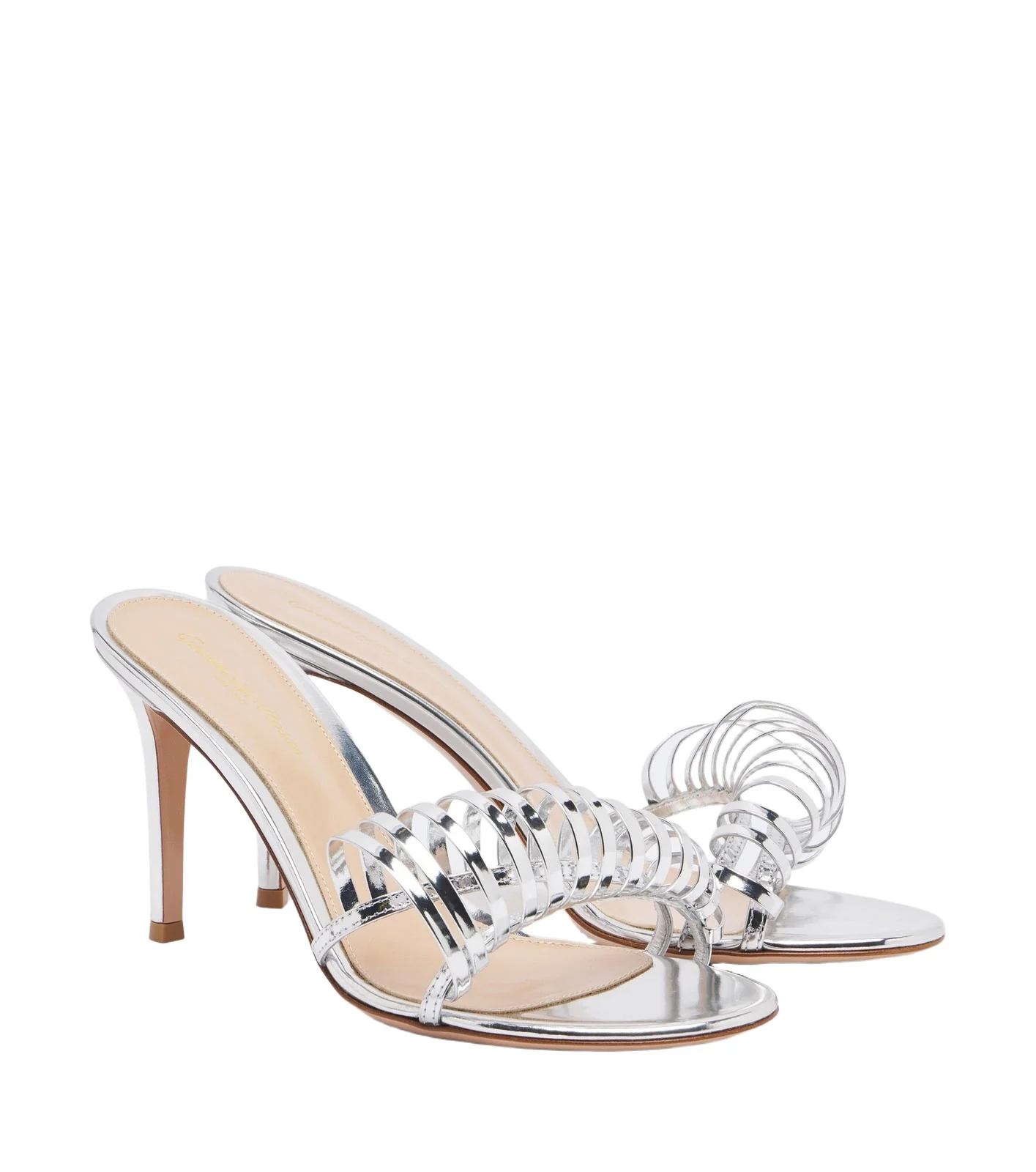 Gianvito Rossi Metallic leather mules