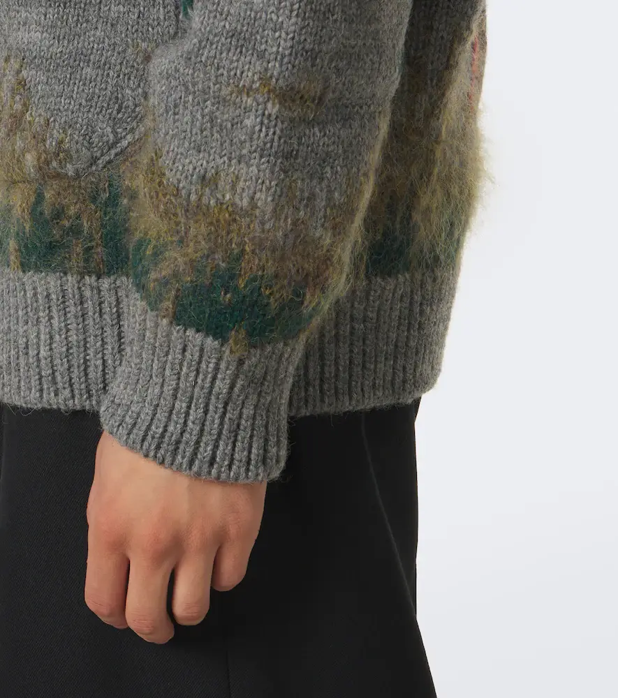 Junya Watanabe Intarsia wool and mohair-blend cardigan | Thumbnail 2