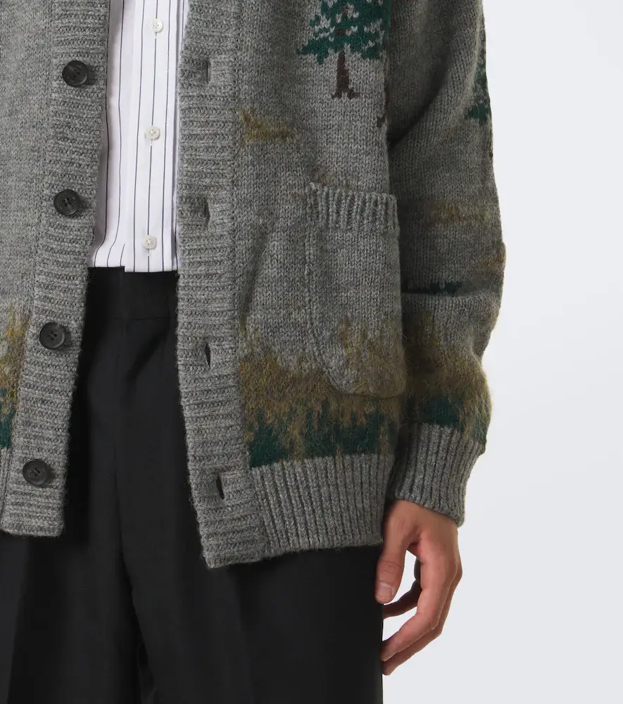 Junya Watanabe Intarsia wool and mohair-blend cardigan | Thumbnail 6