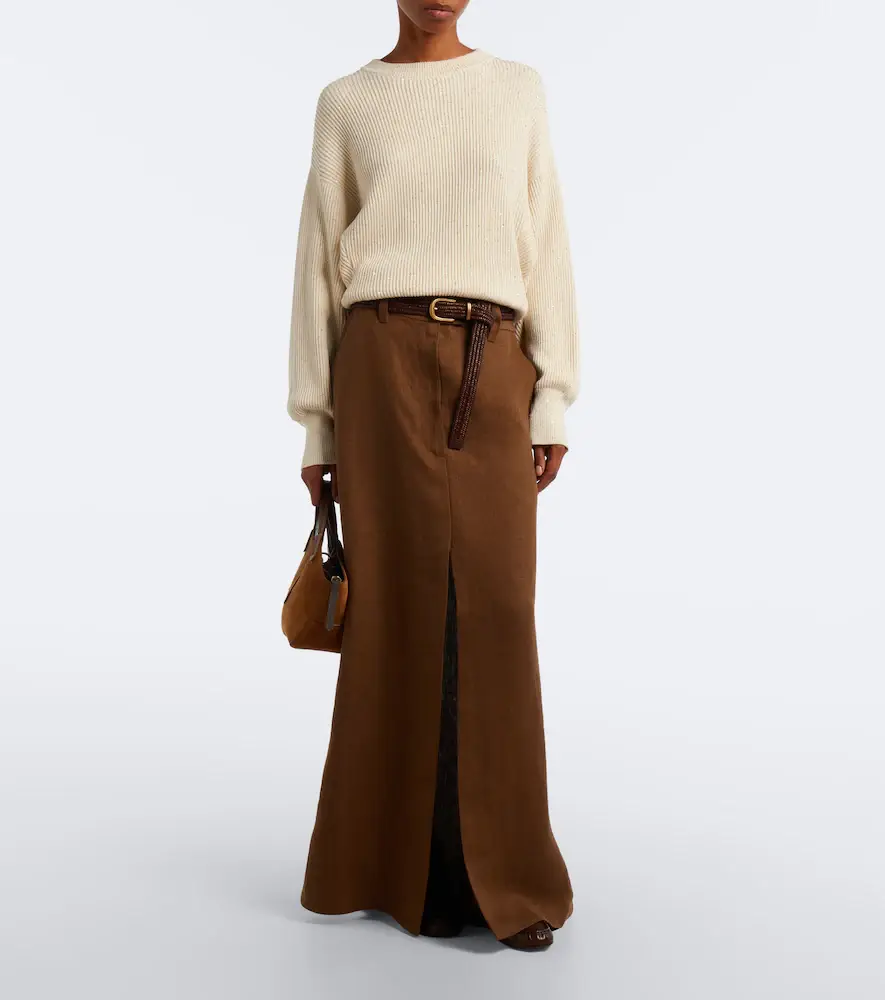 Brunello Cucinelli Linen maxi skirt | Thumbnail 3 Brunello Cucinelli Linen maxi skirt | Thumbnail 3