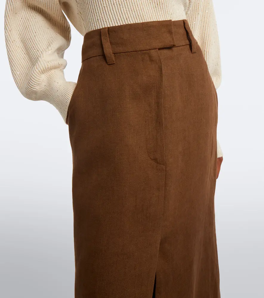 Brunello Cucinelli Linen maxi skirt | Thumbnail 5 Brunello Cucinelli Linen maxi skirt | Thumbnail 5