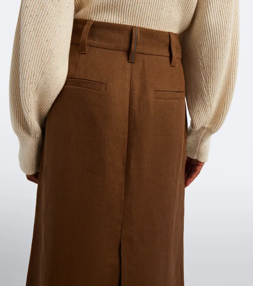Brunello Cucinelli Linen maxi skirt | Thumbnail 6 Brunello Cucinelli Linen maxi skirt | Thumbnail 6