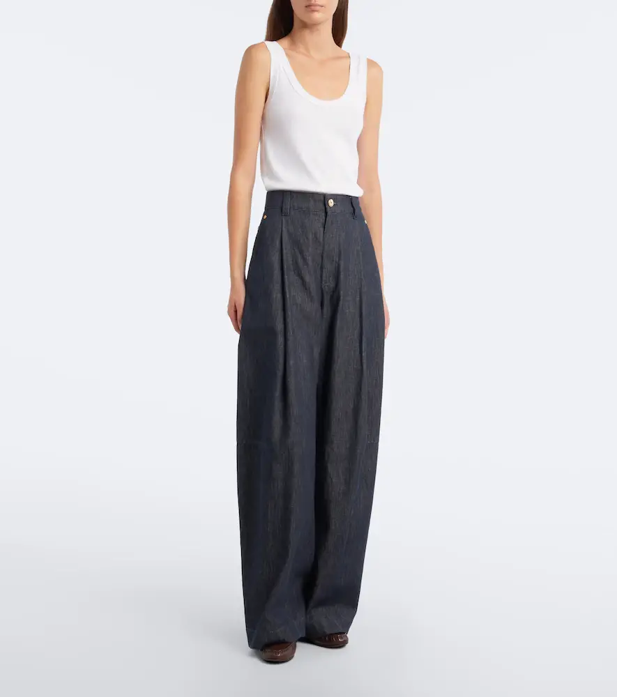 Brunello Cucinelli Monili pleated wide-leg jeans | Thumbnail 4 Brunello Cucinelli Monili pleated wide-leg jeans | Thumbnail 4