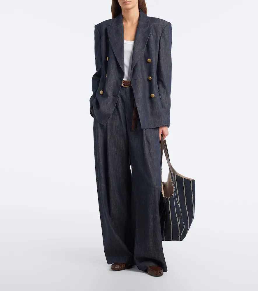 Brunello Cucinelli Monili pleated wide-leg jeans | Thumbnail 5 Brunello Cucinelli Monili pleated wide-leg jeans | Thumbnail 5