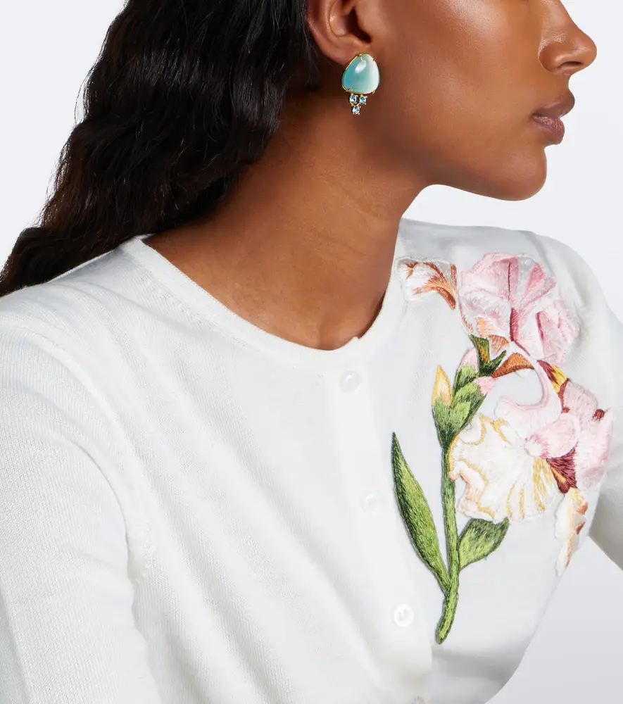 Oscar de la Renta Embellished drop earrings | Thumbnail 6