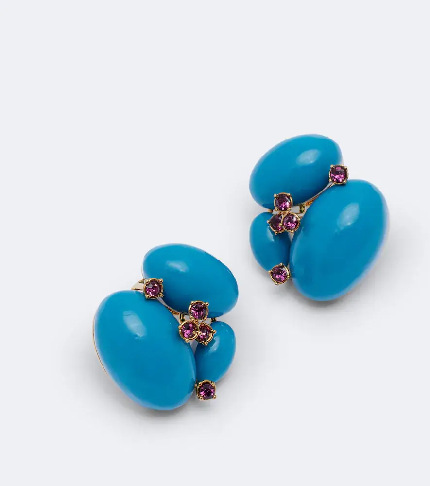 Oscar de la Renta Crystal-embellished earrings | Thumbnail 4 Oscar de la Renta Crystal-embellished earrings | Thumbnail 4