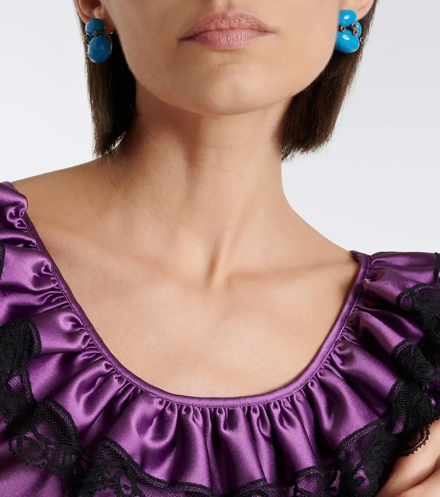 Oscar de la Renta Crystal-embellished earrings | Thumbnail 5 Oscar de la Renta Crystal-embellished earrings | Thumbnail 5
