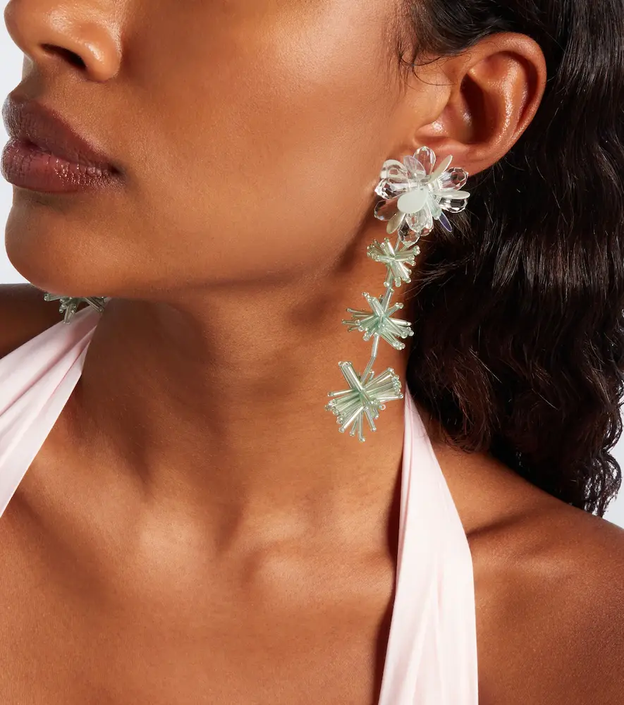 Oscar de la Renta Embellished drop earrings | Thumbnail 5