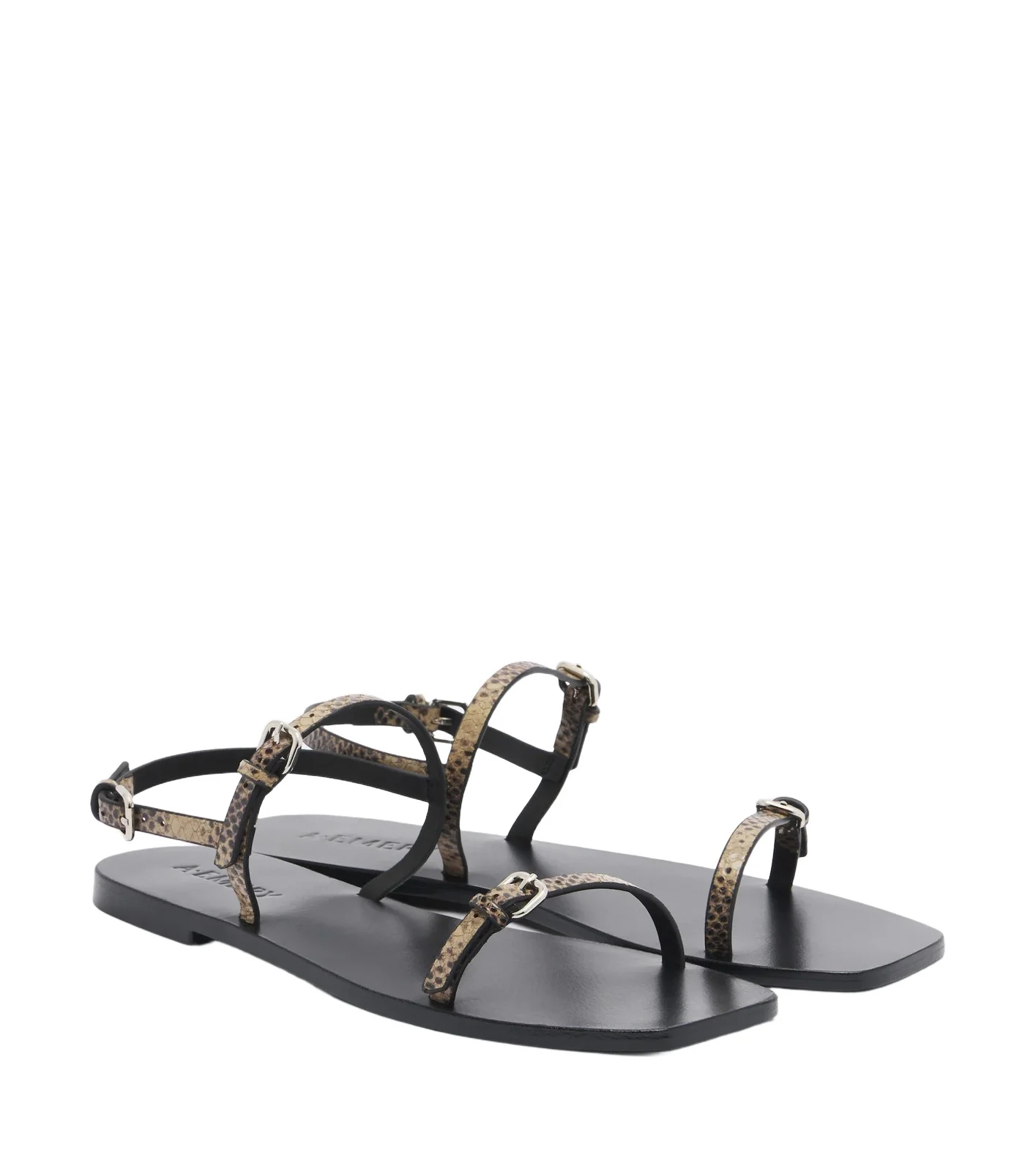 A Emery A. Emery Adley snake-effect leather sandals