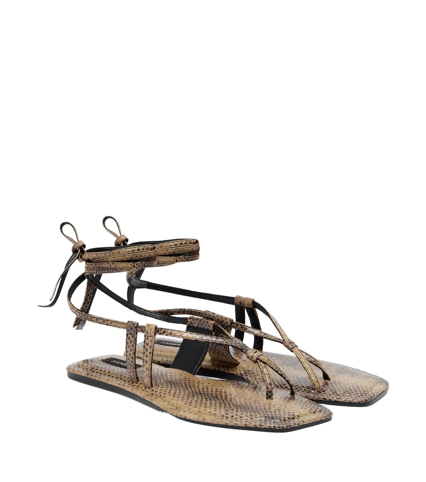 A Emery A. Emery Raslo snake-effect leather sandals