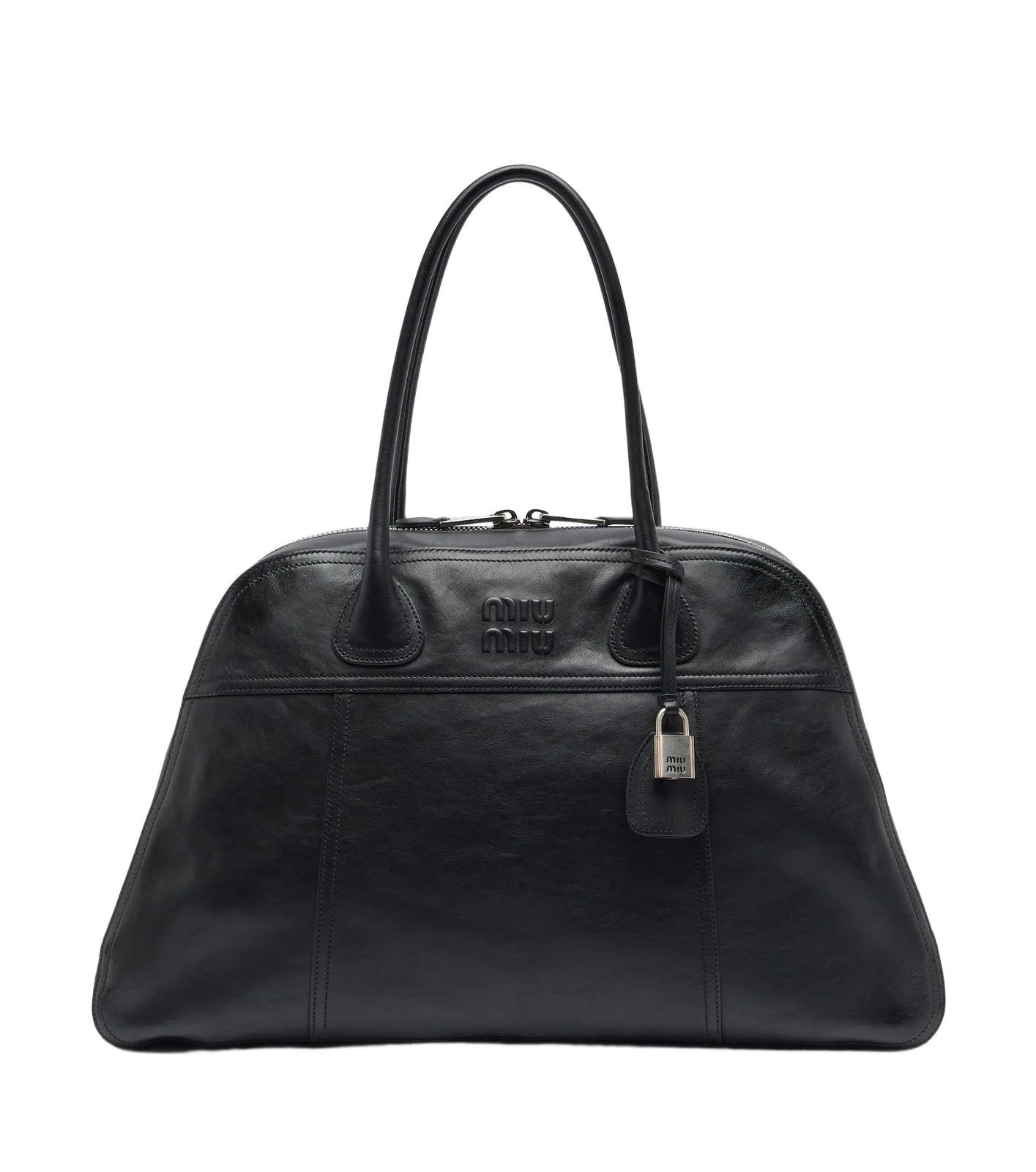Miu Miu Vivant leather bowling bag