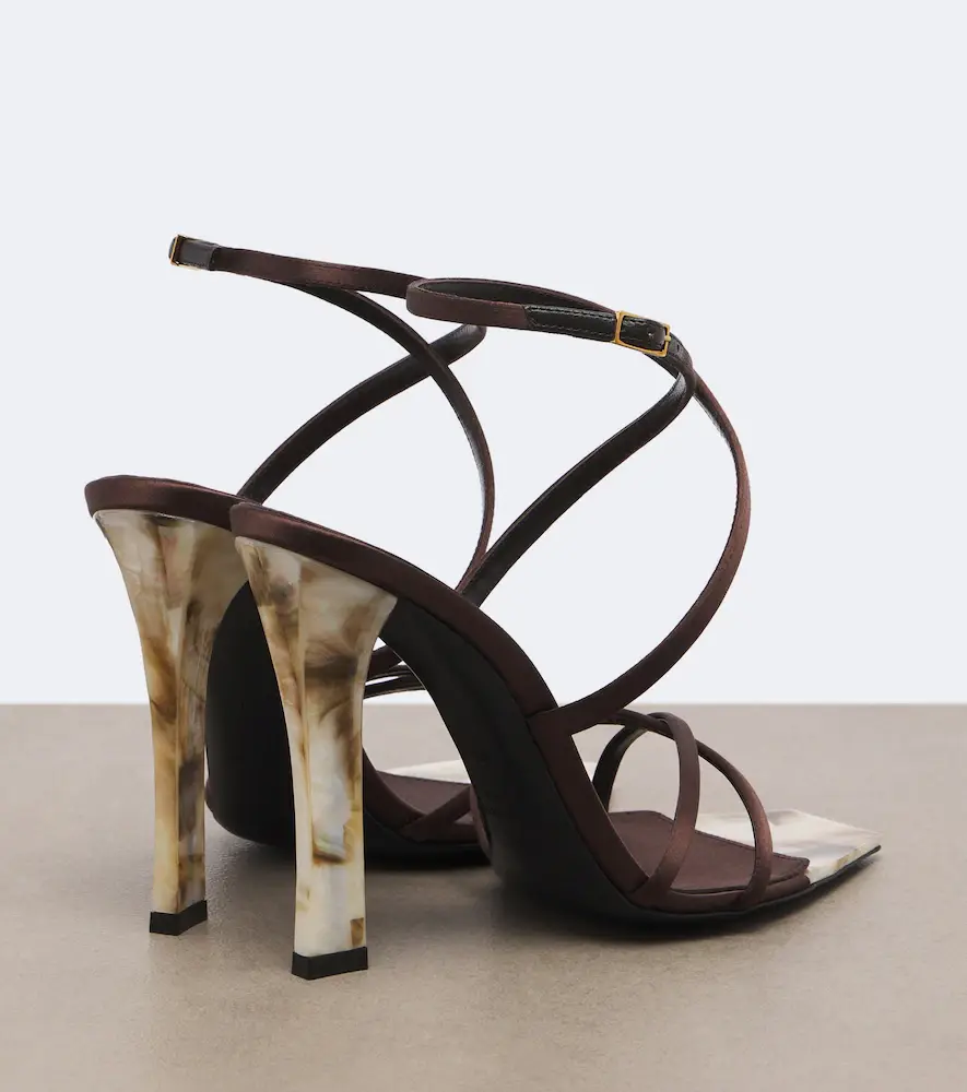 Saint Laurent Lutetia satin and mother-of-pearl sandals | Thumbnail 2 Saint Laurent Lutetia satin and mother-of-pearl sandals | Thumbnail 2
