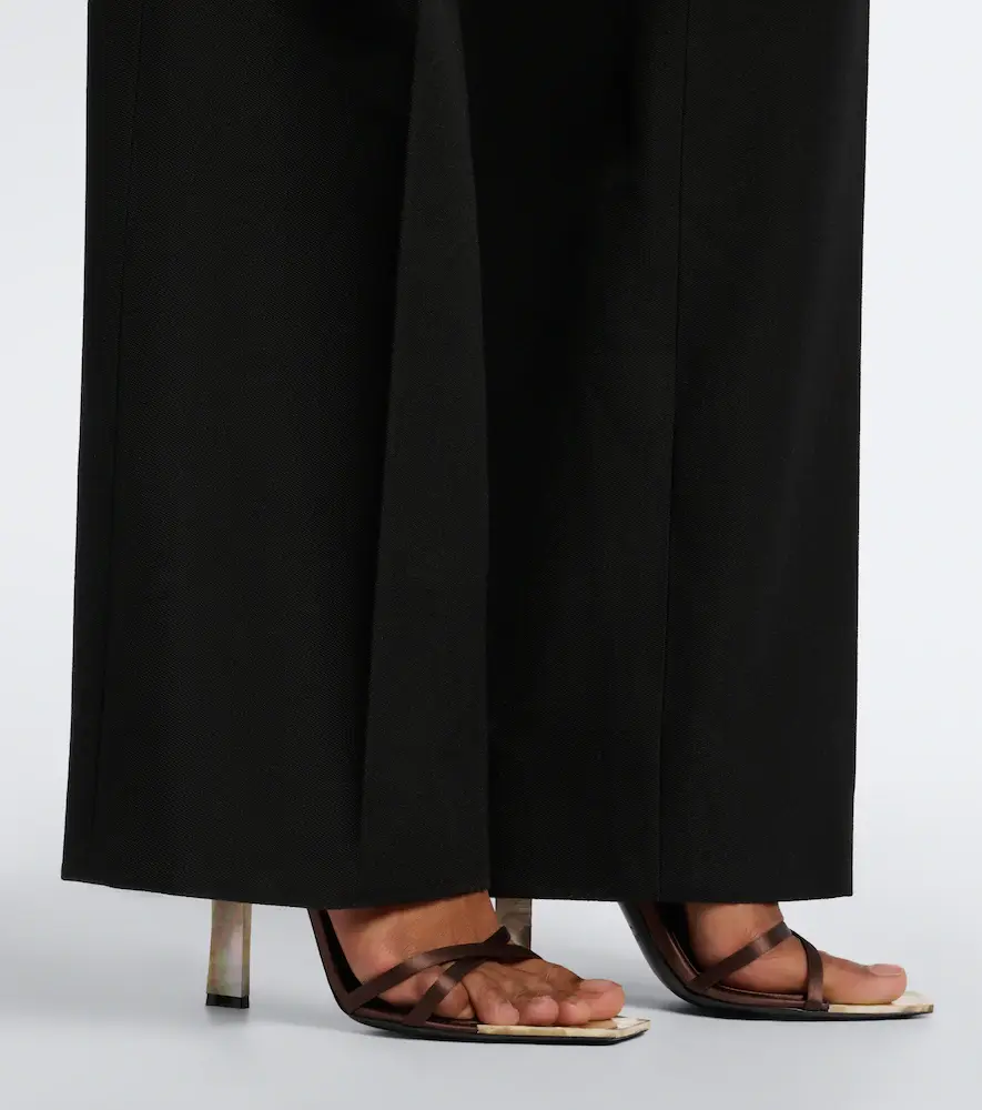 Saint Laurent Lutetia satin and mother-of-pearl sandals | Thumbnail 6 Saint Laurent Lutetia satin and mother-of-pearl sandals | Thumbnail 6