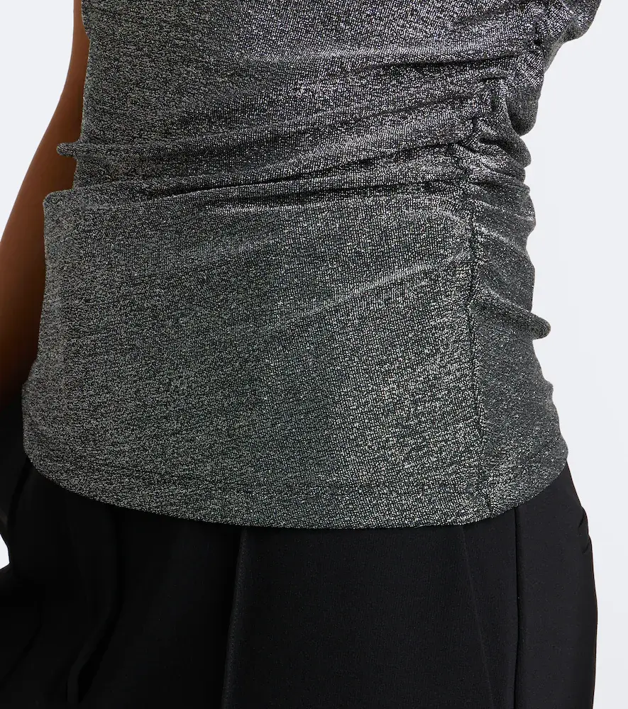 Veronica Beard Mylie jersey lamé top | Thumbnail 5