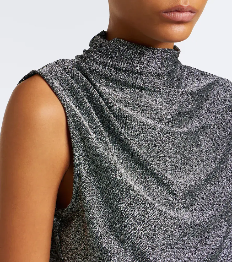 Veronica Beard Mylie jersey lamé top | Thumbnail 6