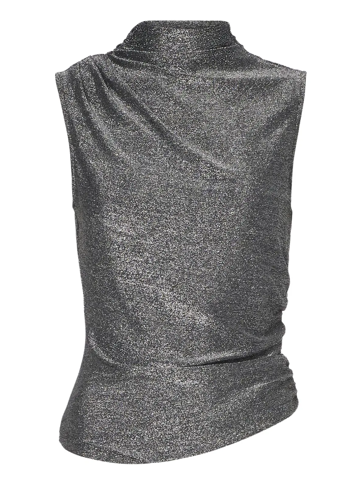 Veronica Beard Mylie jersey lamé top