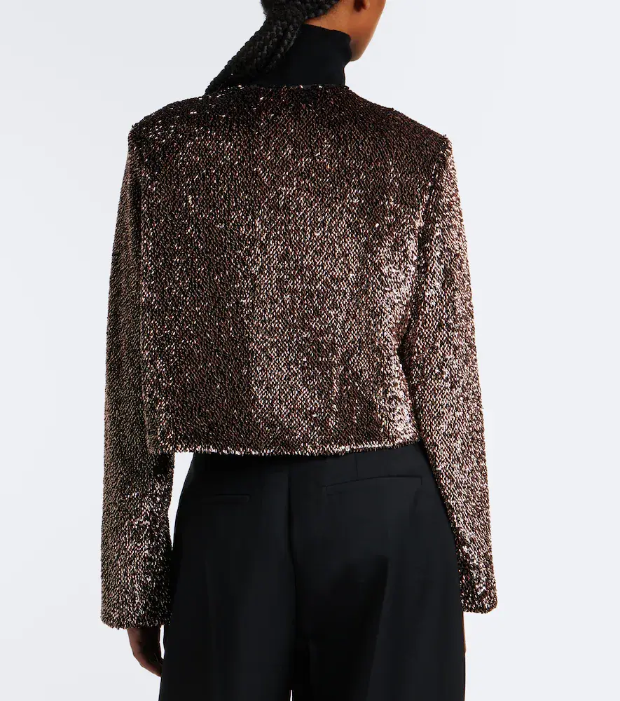 Veronica Beard Bancroff sequined tie-neck jacket | Thumbnail 6 Veronica Beard Bancroff sequined tie-neck jacket | Thumbnail 6