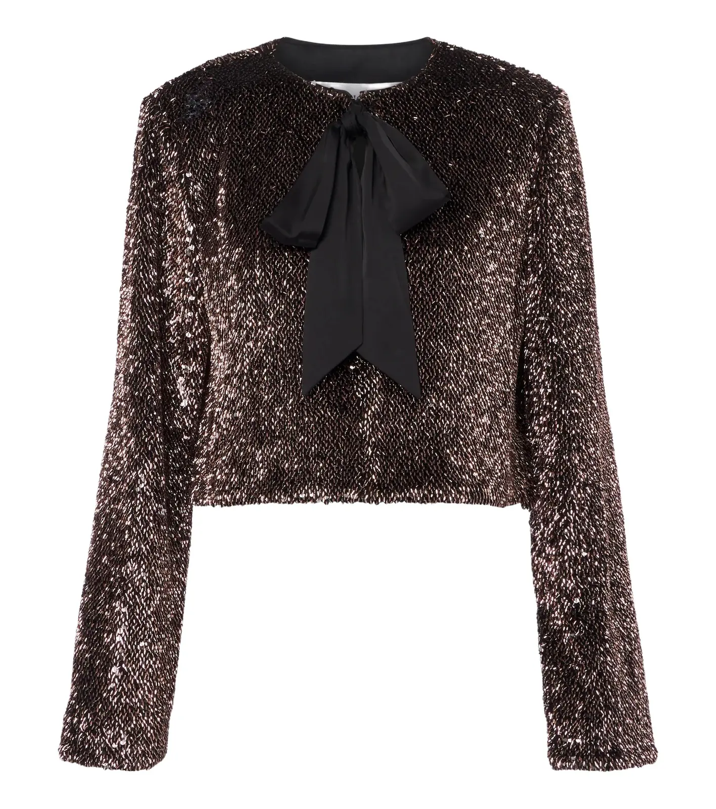 Veronica Beard Bancroff sequined tie-neck jacket