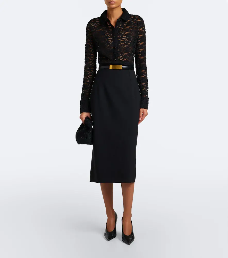 Veronica Beard Wittaker sheer lace blouse | Thumbnail 2