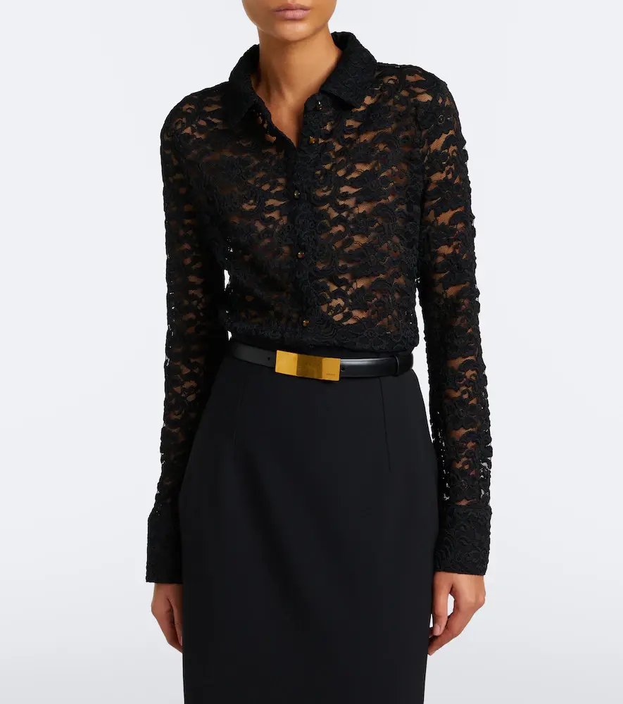 Veronica Beard Wittaker sheer lace blouse | Thumbnail 3