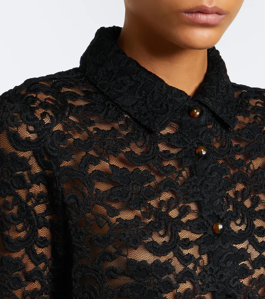 Veronica Beard Wittaker sheer lace blouse | Thumbnail 5